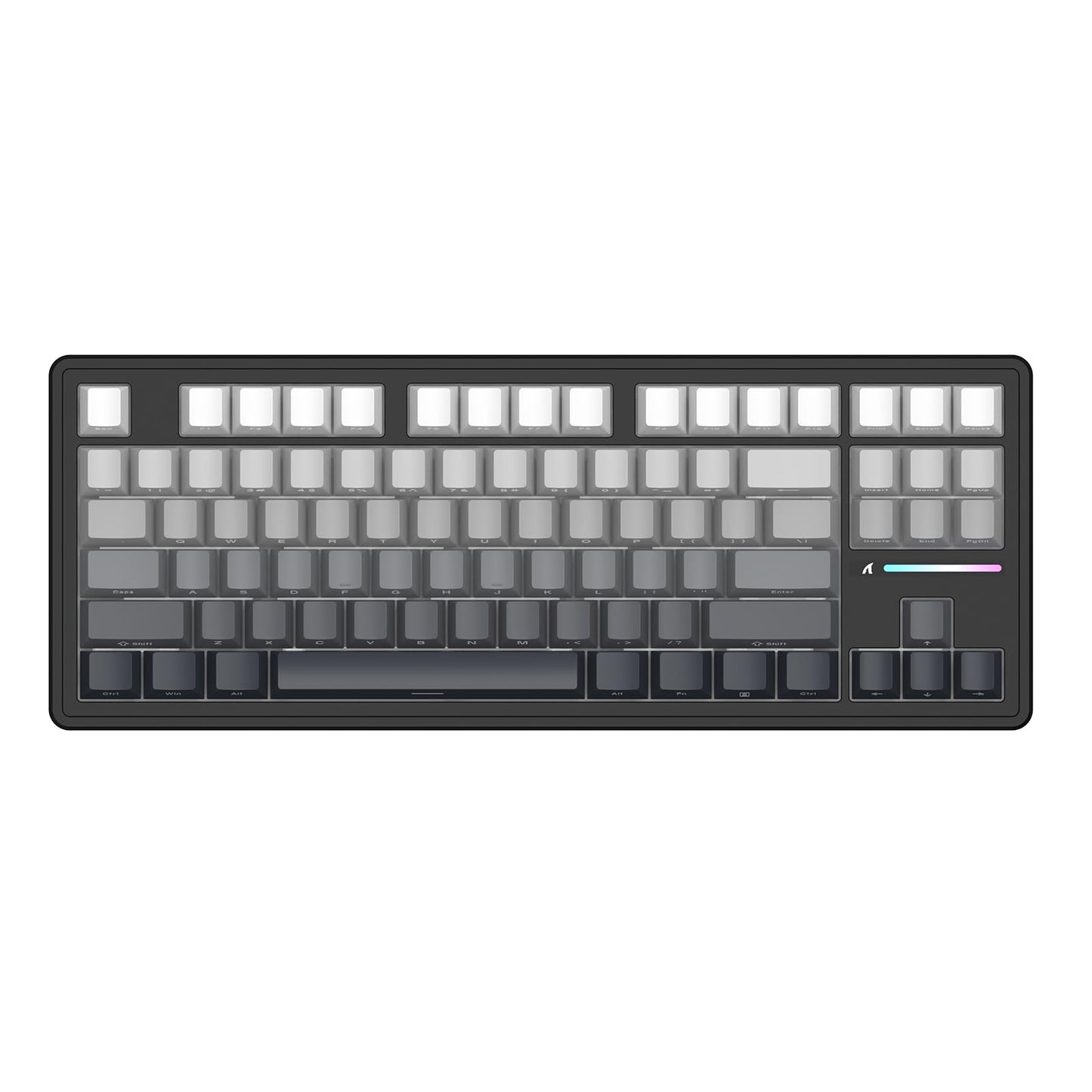 ATTACK SHARK M87 PRO Wireless Mechanical Gaming Keyboard Hot Swappable Gasket RGB Custom Keyboard Linear Switch&Side Printed PBT Keycaps BT5.0/2.4Ghz/Type-C 5000mAh Battery for Win Mac(Moonlight)