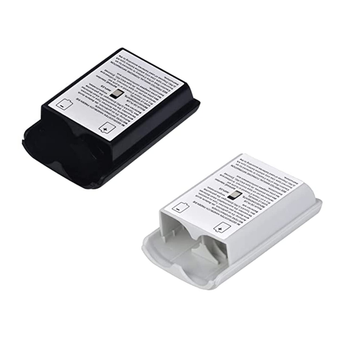 2 Pcs Battery Pack Cover for Xbox360 Wireless Controller Replacement Battery Pack Cover Shell Case (1?Black 1?White)