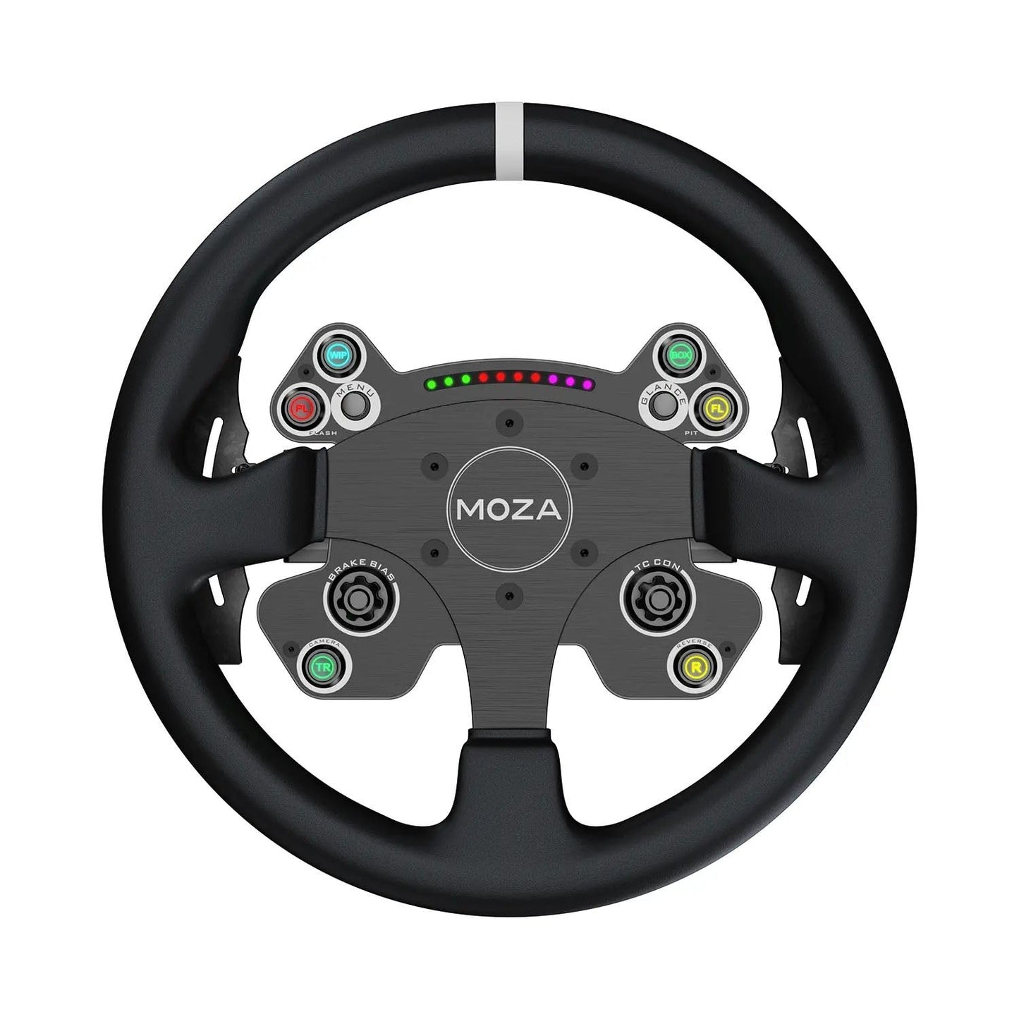 MOZA CS V2P Racing Wheel for PC Gaming Steering Wheel 13 Inch Aviation high gradeluminum Alloy Rim Carbon Fiber paddles RGB Indicator Pressable Joysticks and customizable controls