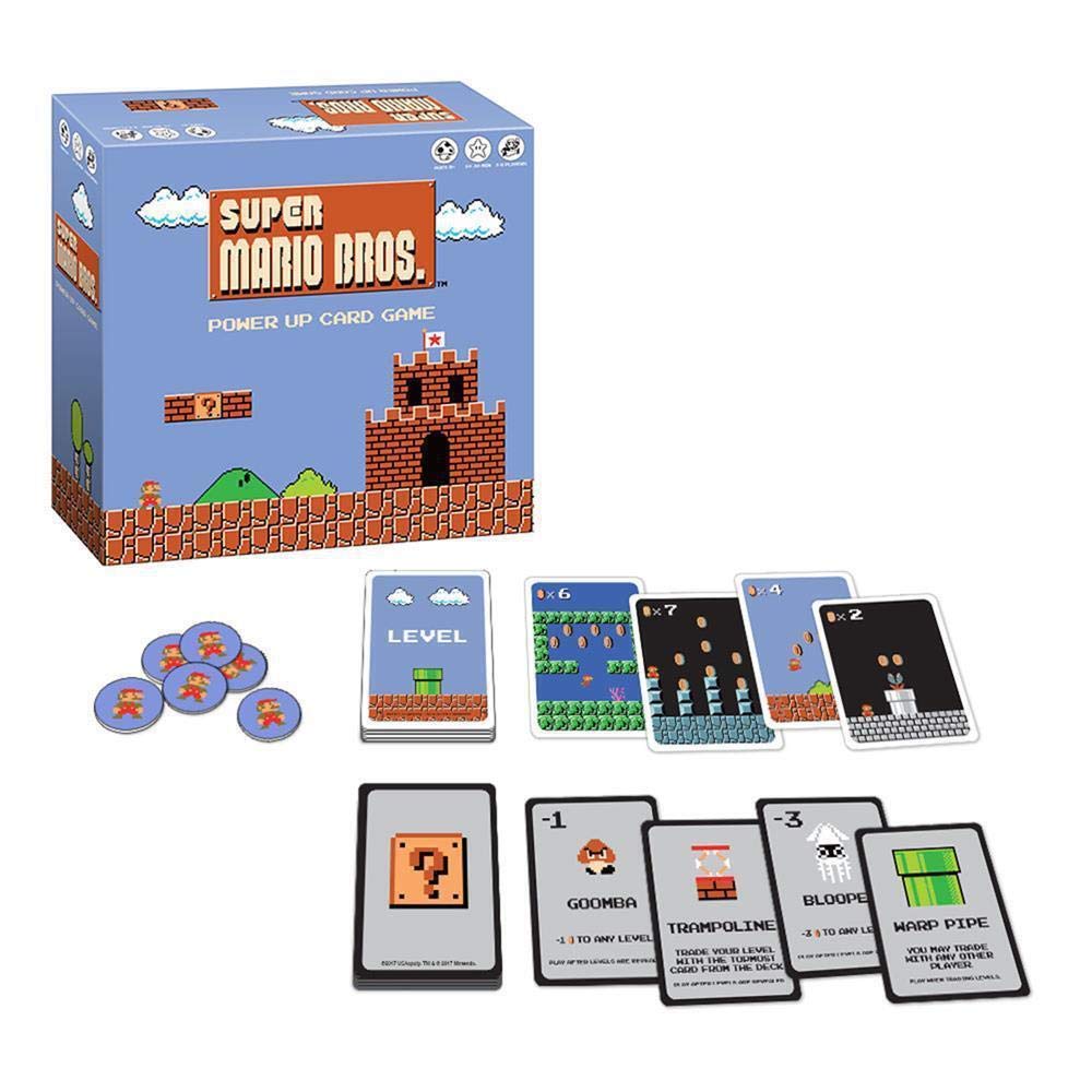 USAOPOLY Super Mario Bros Power Up Card Game - Fast-Paced Fun, 15.2 x 5.4 x 15.2 inches, Peach Color, Model USOCG005