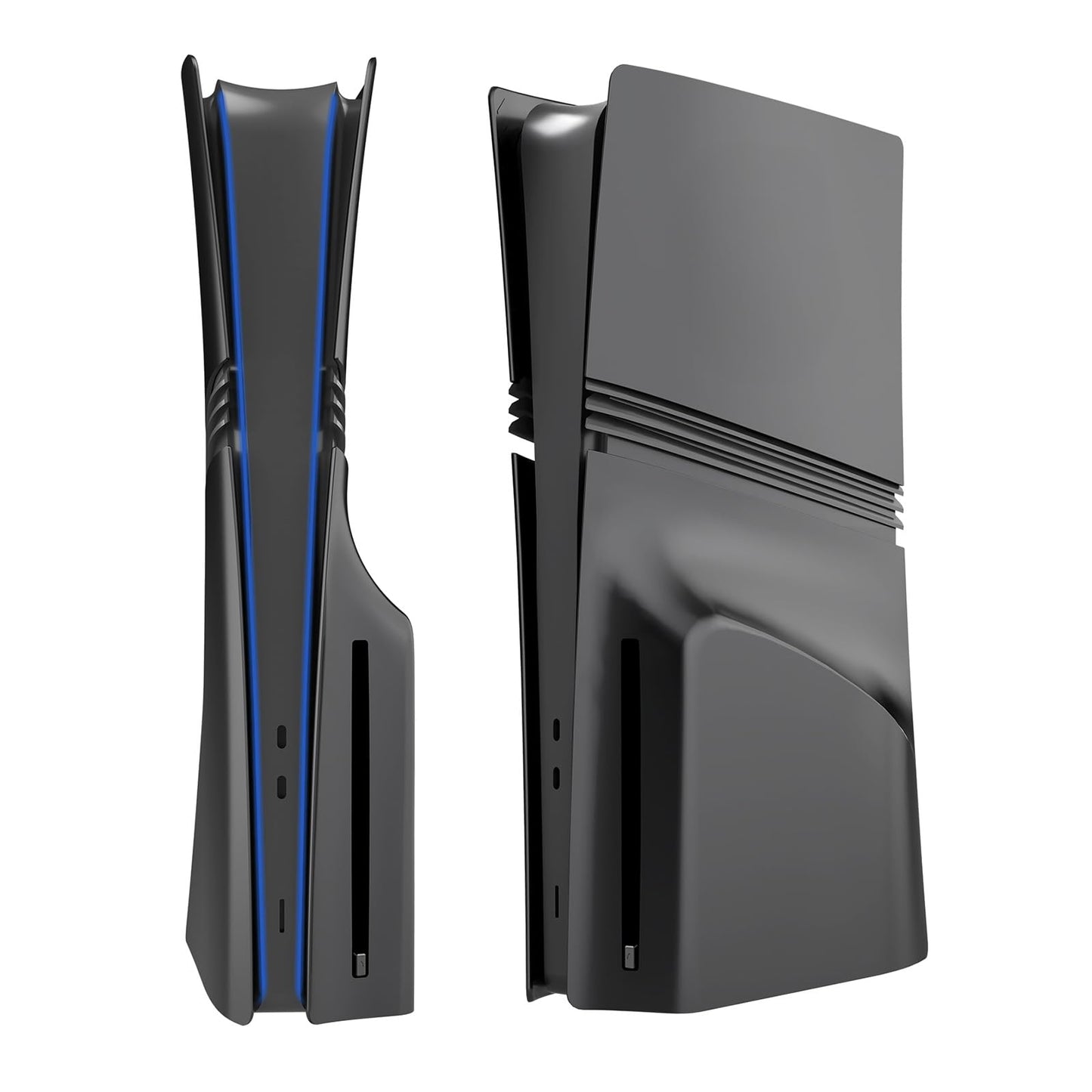 5 in 1 Black Plates for PS5 Pro Disc and Digital Edition PlayStation 5 Pro Cover Accessories Faceplate Custom Side Face Panel Shell Replacement for Both PS5 Pro Disc and Digital - Matte Black