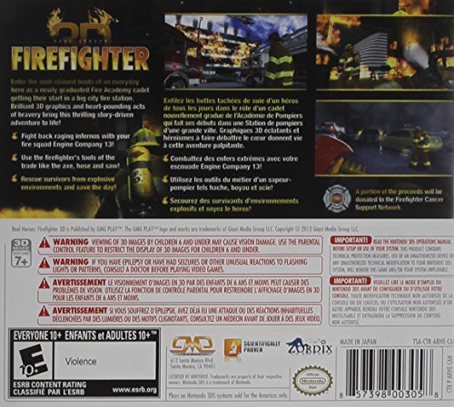 Giant Media Group Firefighter 3D Game for Nintendo 3DS - Model 003058