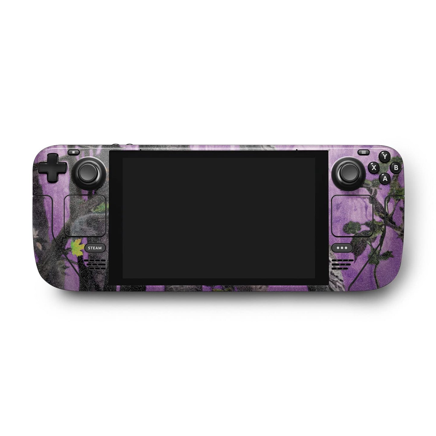 MightySkins Glossy Glitter Skin Compatible with Valve Steam Deck - Purple Tree Camo | Protective Durable High-Gloss Glitter Finish | Easy to Apply Remove and Change Styles | Made in The USA