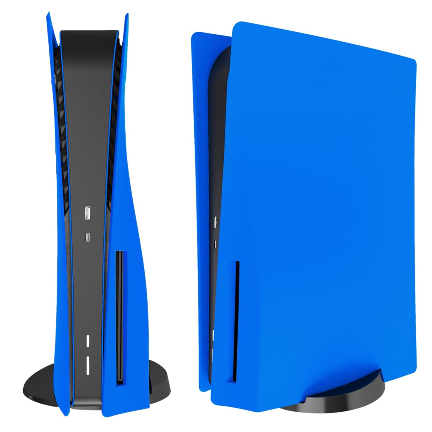 Replacement Shell Skin for PS5 Console Face Plates Cover Case for PS5 ABS Hard Shockproof Anti-Scratch Dustproof Protective Skins Faceplates Accessories for PlayStation 5 Disc Edition -Light Blue