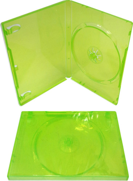 Square Deal Recordings Green Xbox 360 Game Cases - 10 Pack, Model DVBR14XBOX, Translucent Standard Size