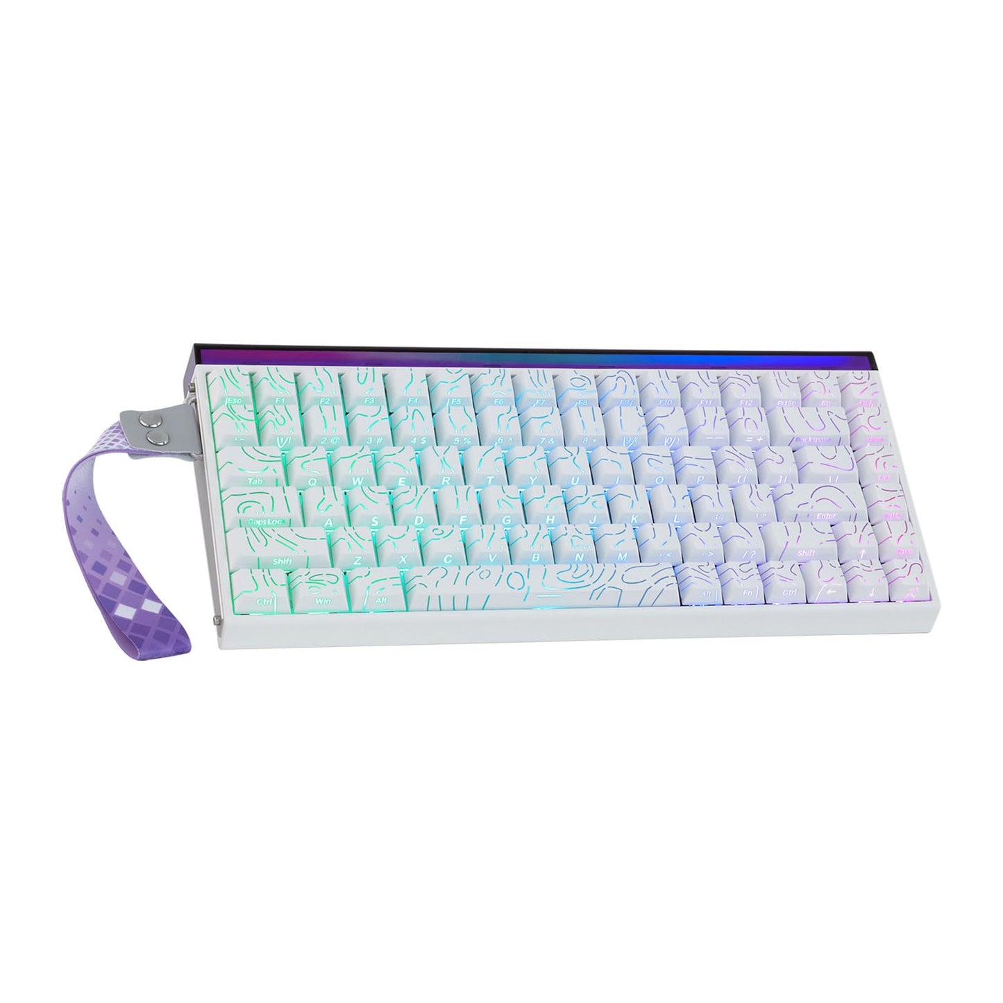 MechLands Aula Hero84 HE Wired Magnetic Gaming Keyboard Rapid Hall Effect Keyboard with 0.01mm Adjustable Actuation 8kHz Polling 5-Layer Sound Dampening RGB Lightbox & Backlit (White)