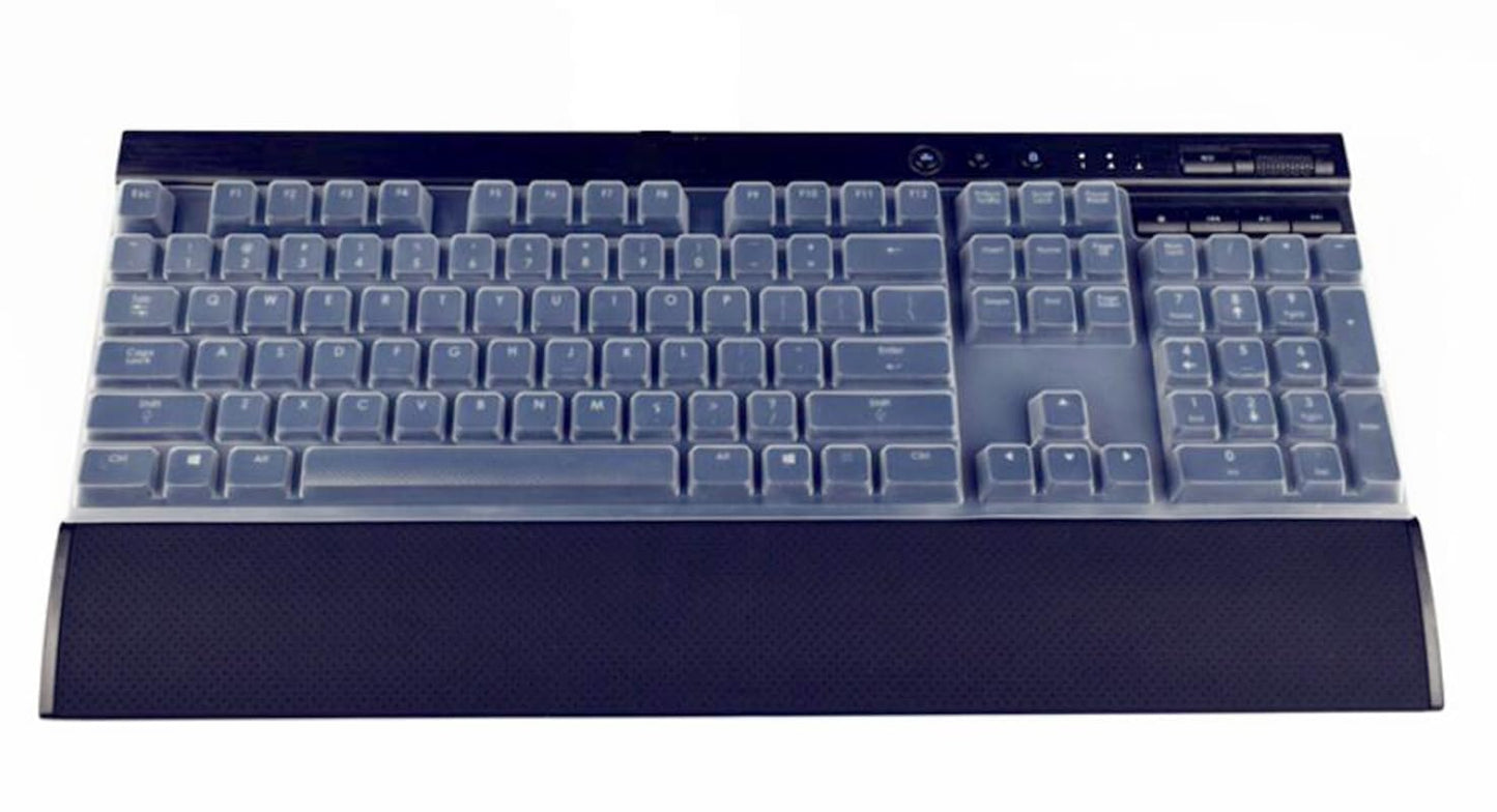 Yuomik Silicone Keyboard Skin Cover Compatible with Corsair K70 RGB MK.2 Mechanical Gaming Keyboard - Clear