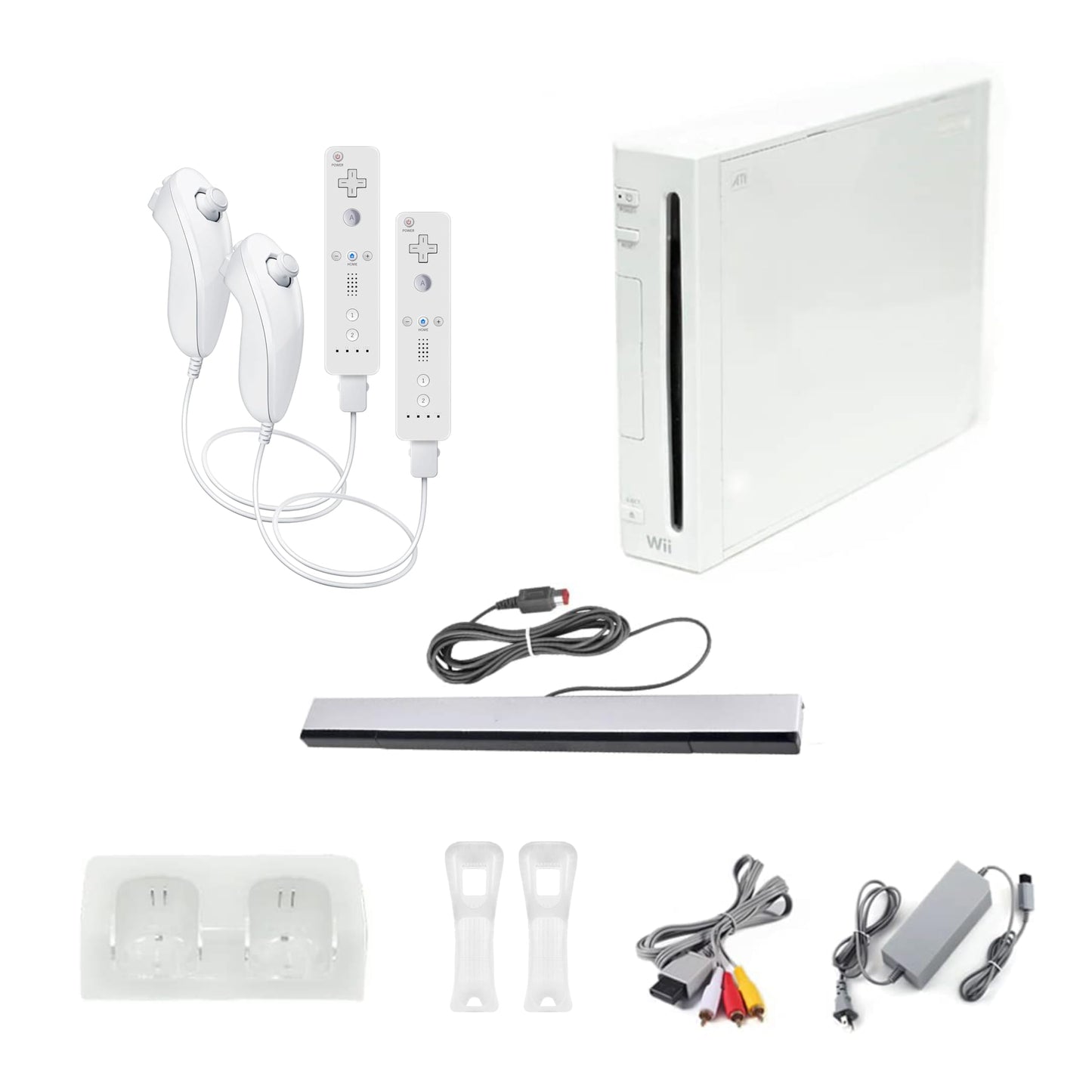 Nintendo Wii Console White fine Bundle (refurbished)