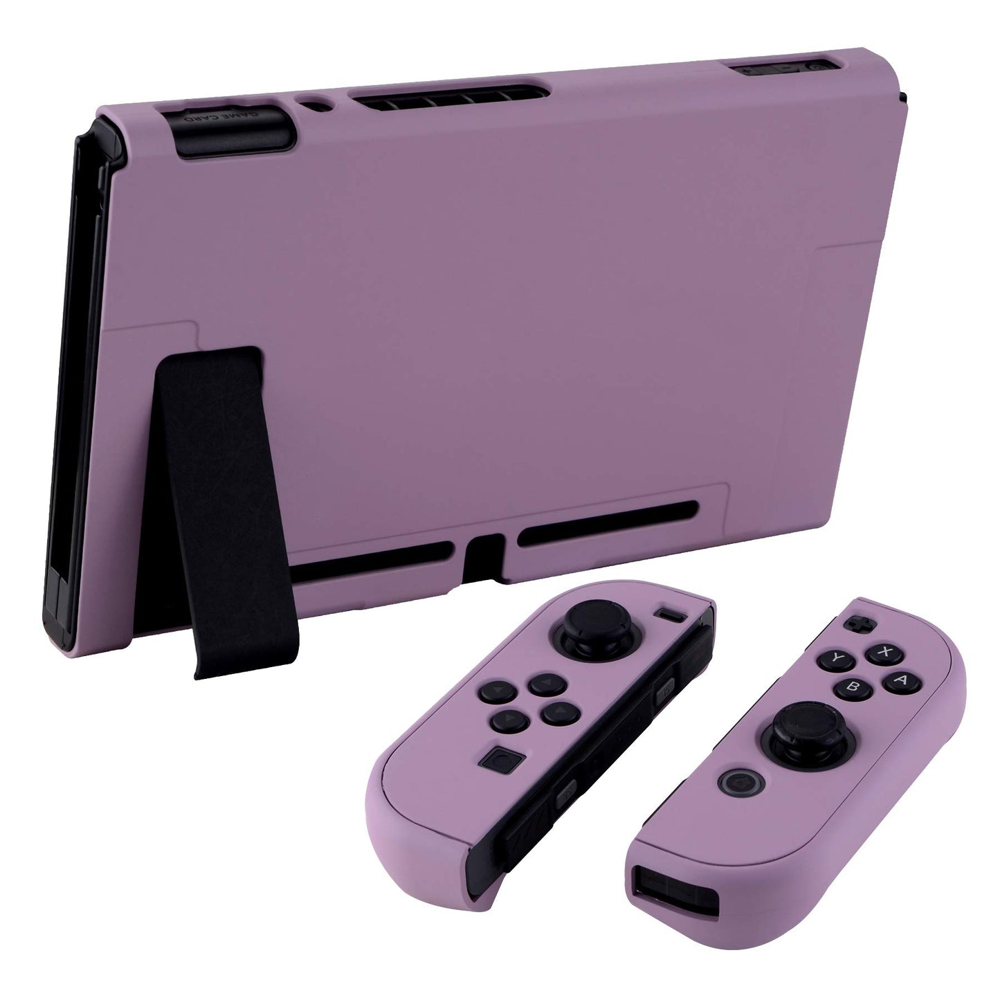 eXtremeRate PlayVital Back Cover for Nintendo Switch - Hard Shell, Dark Grayish Violet, Model NTP328, Dockable Protector for Joycon