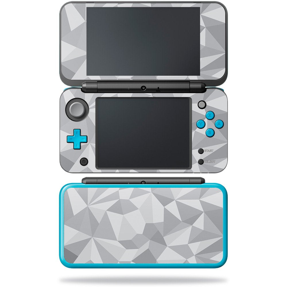 MightySkins Skin Compatible with Nintendo New 2DS XL - Gray Polygon | Protective, Durable, and Unique Vinyl Decal wrap Cover | E