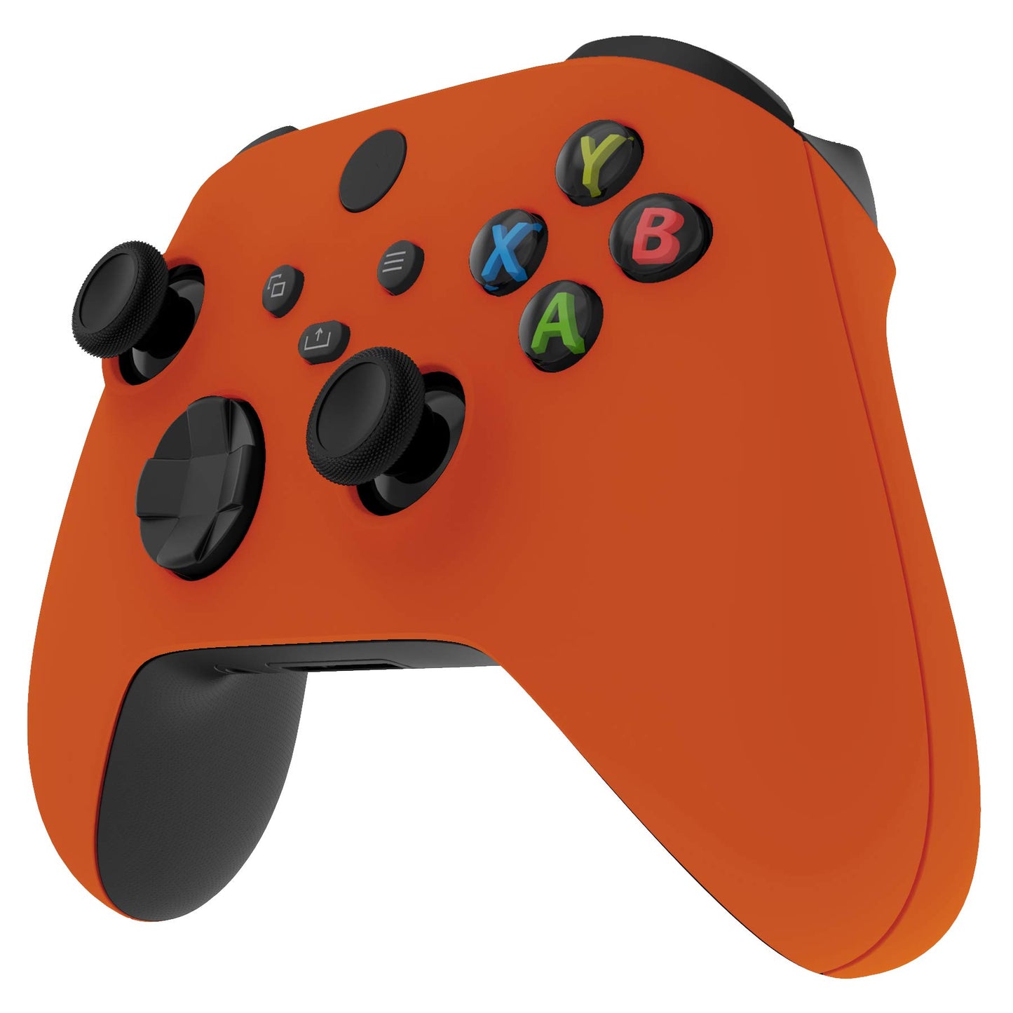 eXtremeRate Xbox Series X/S Controller Side Rails Grips - Orange Soft Touch Plastic Cover, Model ZX3P304