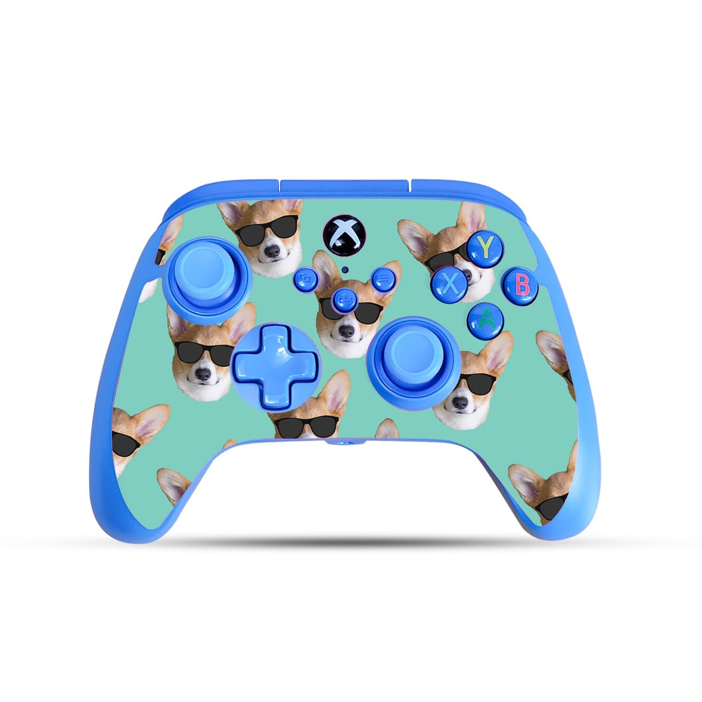 Gaming Skin Compatible with PowerA Xbox Series X|S Enhanced Wired Controller - Cool Corgi - Premium 3M Vinyl Protective Wrap Decal Cover - Easy to Apply | Crafted in The USA by MightySkins