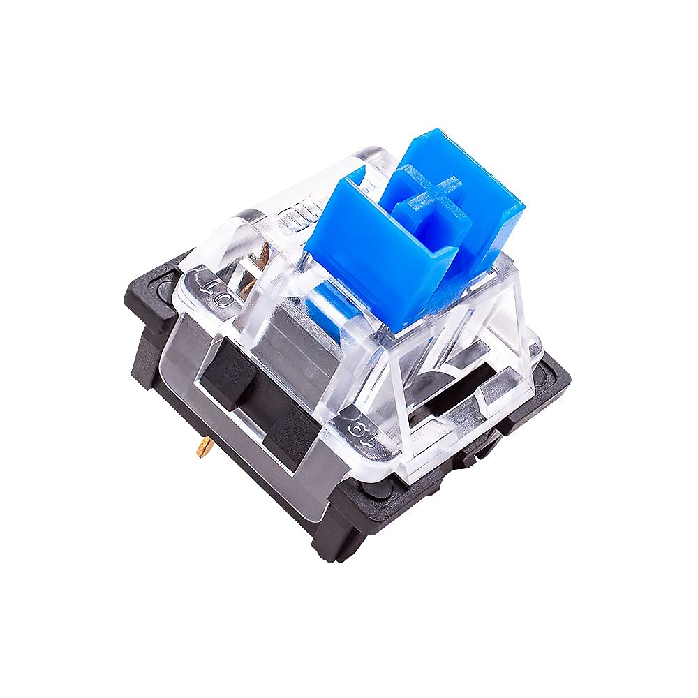 OUTEMU (Gaote) Blue Switches 3-pin Tactile Clicky 50gf - Gateron and Cherry MX Equivalent - DIY Replaceable for Mechanical Gaming Keyboard - 20 Pack with 1 Switch Puller