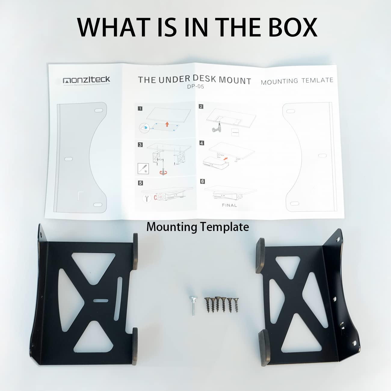 Monzlteck Under Desk Holder for PS5 - Metal Stealth Mount for Disc & Digital Edition Console