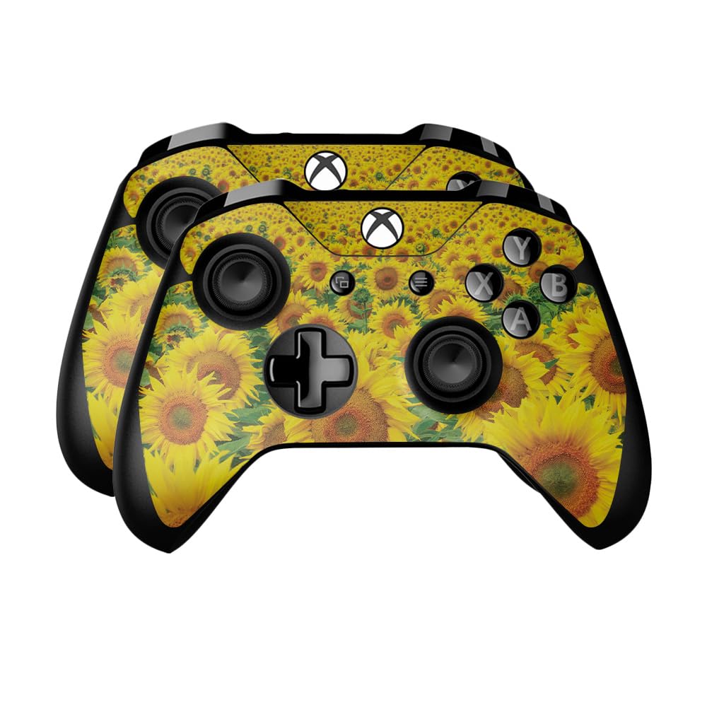 Skin Compatible with Microsoft Xbox One Controller (2 Pack) - Sunflower Field - Premium 3M Vinyl Protective Wrap Decal Cover - Easy to Apply | Crafted in The USA by MightySkins
