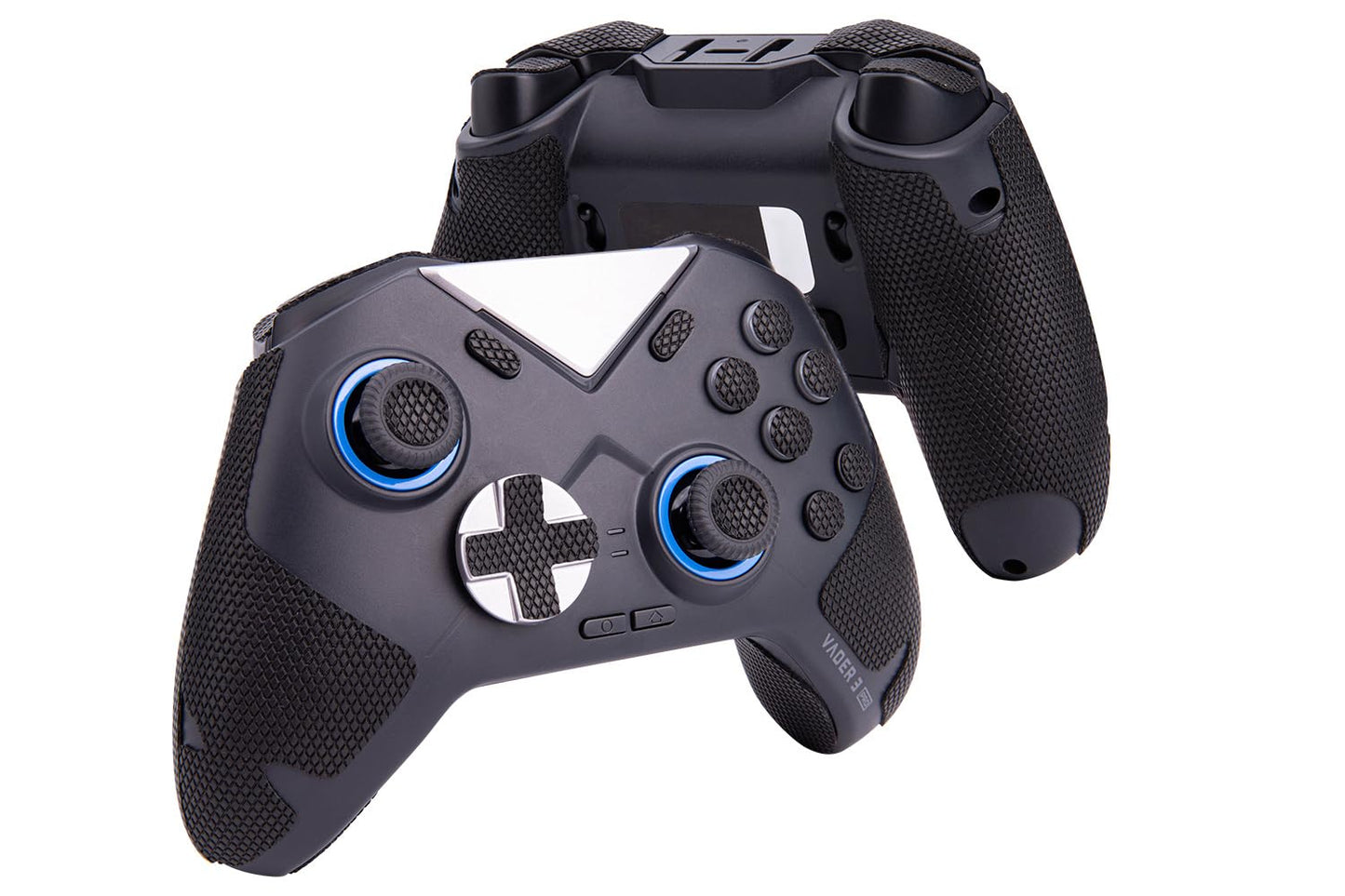 TALONGAMES Controller Grips Tape Compatible with FLYDIGI Vader 3 PRO / 4 PRO Anti-Slip Sweat-Absorbent Textured Skin kit for Controllers Handle Grips Buttons Triggers (Classic Version - Black)