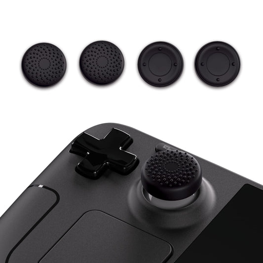 PlayVital Thumb Grip Caps for Steam Deck - Silicone Joystick Caps with Raised Dots & Studded Design - Model YFSDM003
