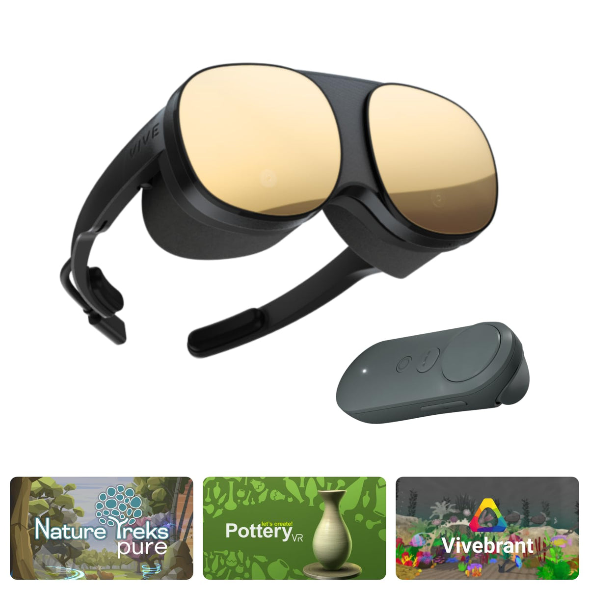 HTC Vive Flow Virtual Reality Headset with Controller