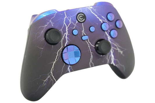 Custom Controllerzz Wireless Controller for Xbox Series X/S & PC - Stormy Skies w/Chameleon Inserts