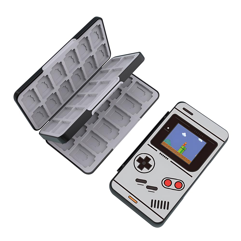 PERFECTSIGHT 48 Switch Game Card Case for Nintendo Switch OLED Switch Lite Cute 48 Game Holder refill unit Case for Game Cards and SD Cards Kawaii Portable Compact Storage Case Box Game Console