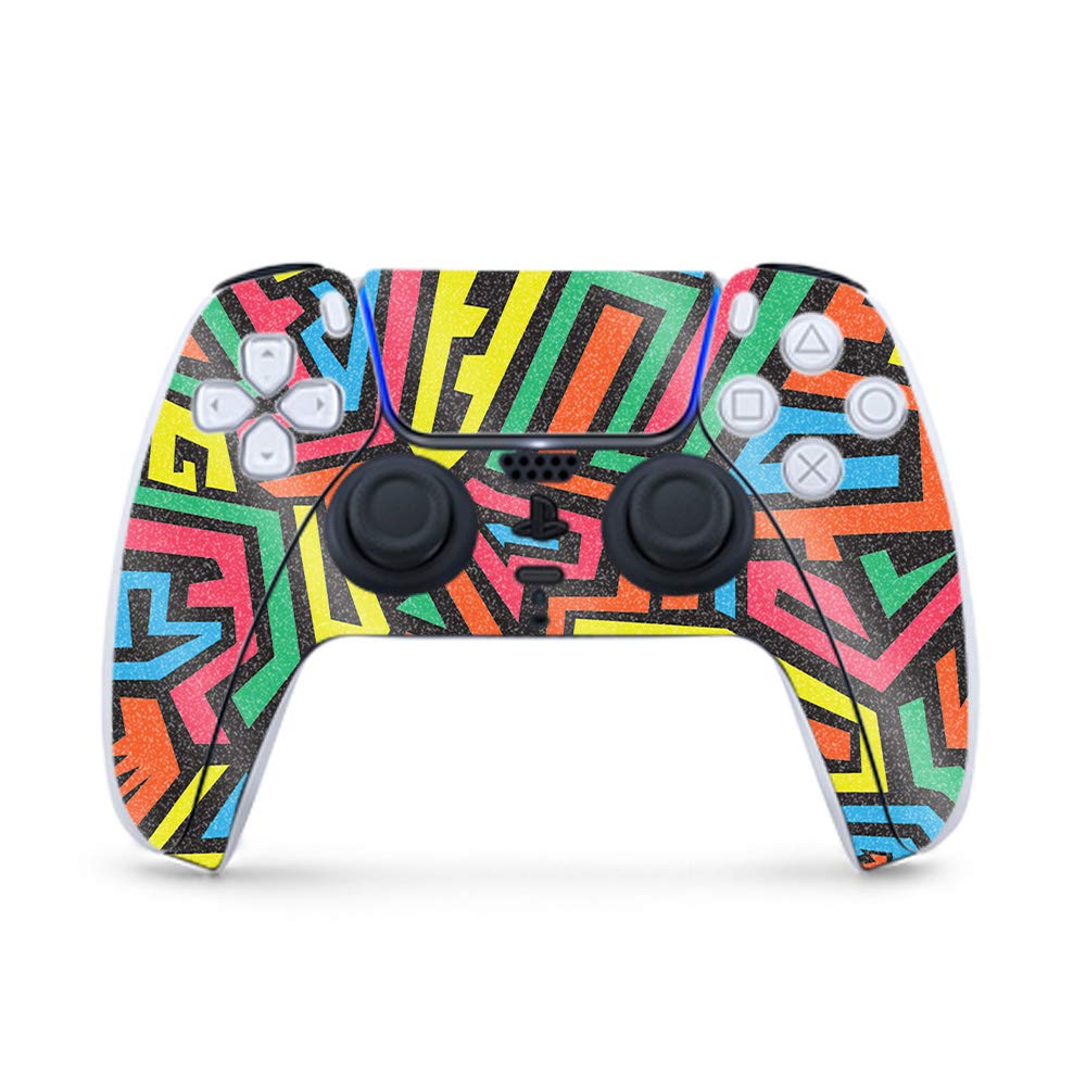 MightySkins Glossy Glitter Gaming Skin for PS5 / PlayStation 5 Controller - Hyper | Durable High-Gloss Glitter Finish | Easy to Apply and Change Style | Made in The USA