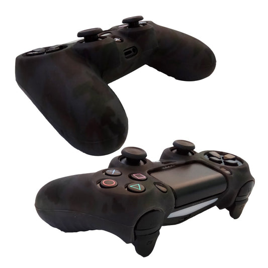 Hikfly Silicone Gel Controller Cover for PS4/PS4 Slim/Pro - Grey, Includes 8 FPS Pro Thumb Grip Caps