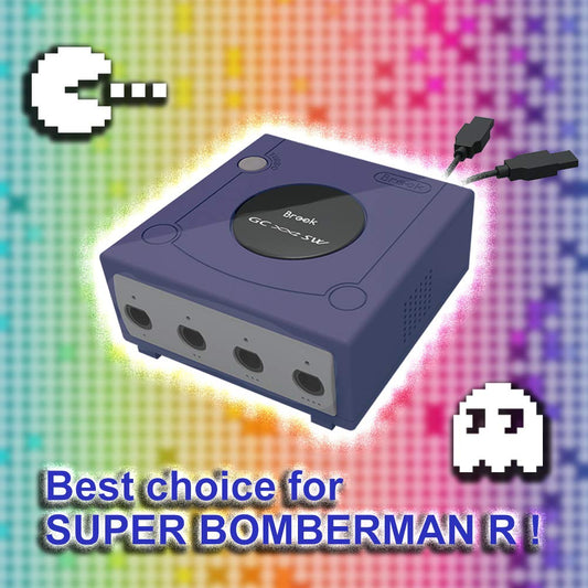 Brook Gamecube to NS Controller Adapter - Turbo Function, Purple, Console Gaming Accessory