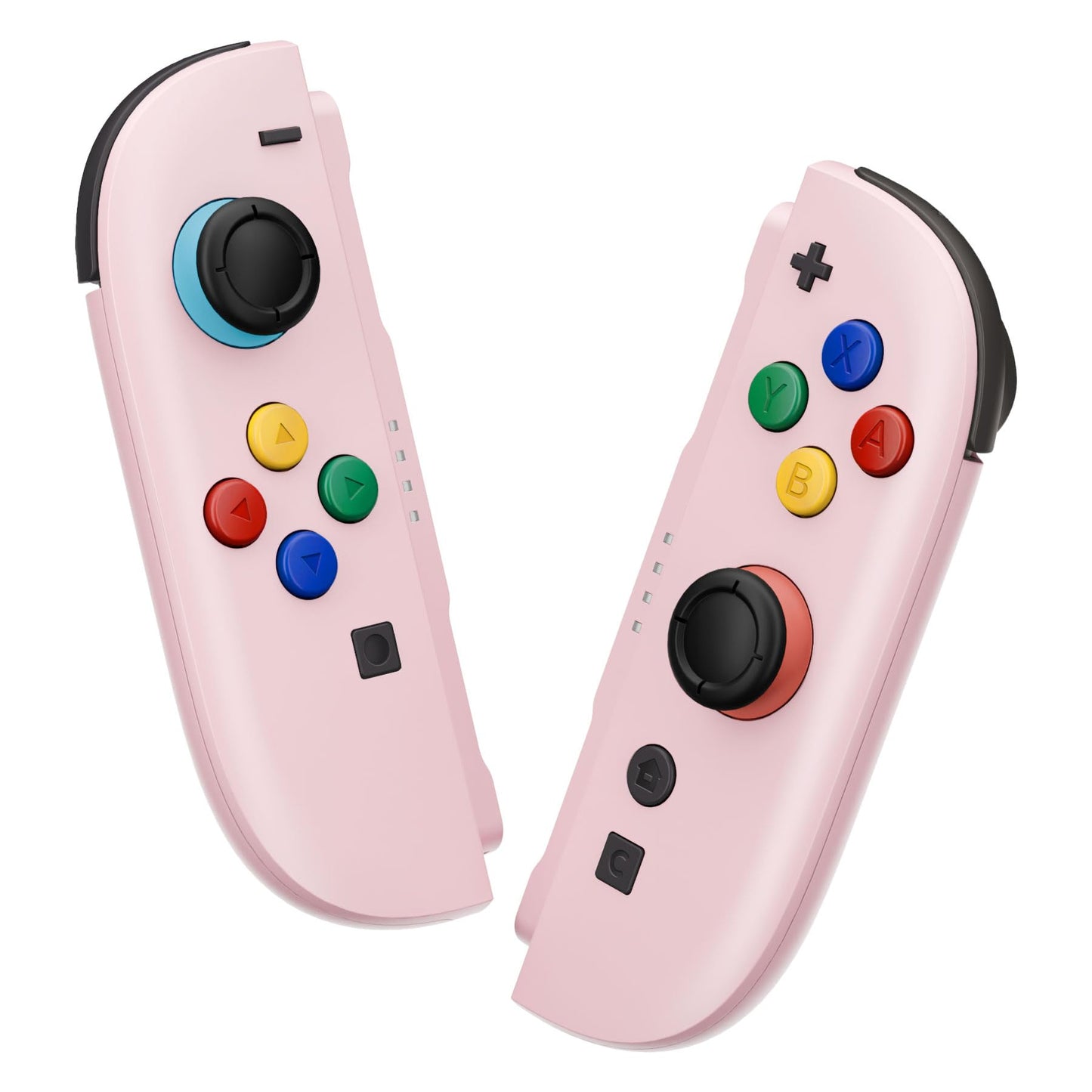 eXtremeRate DIY Replacement Shell Buttons for Joycon 2 Custom Full Housing Case + Decorative Strips + Middle Bracket + Buttons for Nintendo Switch 2 Controller - Deluxe Version - Cherry Blossoms Pink