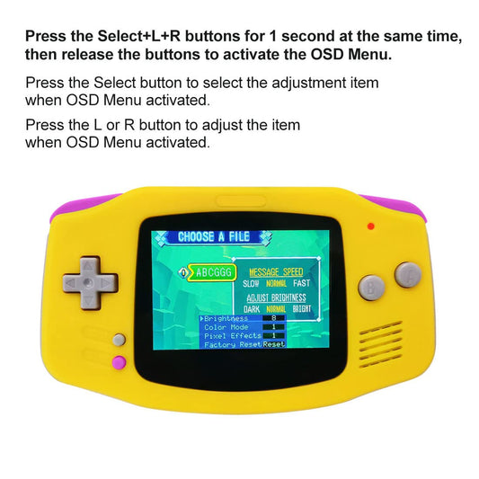 HISPEEDIDO GBA LCD Replacement Kit - 3.0" Backlight IPS Screen, Touch Control, Black