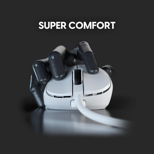 Pulsar Gaming Gears Xlite Wired Gaming Mouse - Ultra Lightweight 52g, 26000 DPI, Ergonomic, Medium, White, Model PXV322D