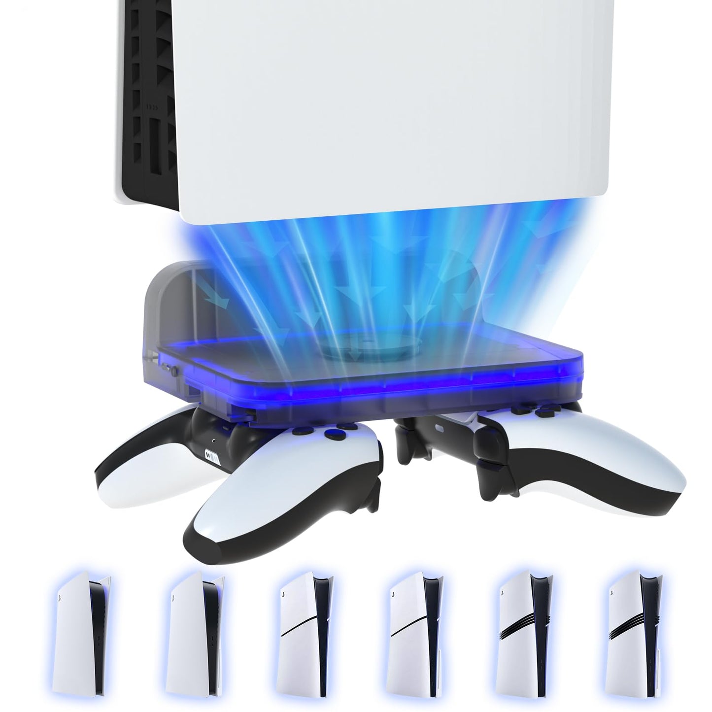 Ps5 wall mount for All PS5 Models Ps5 accessories stand with RGB Lights Wall mount kit for ps5 pro/ps5 /ps5 slim console(digital/disc) ps5 shelf