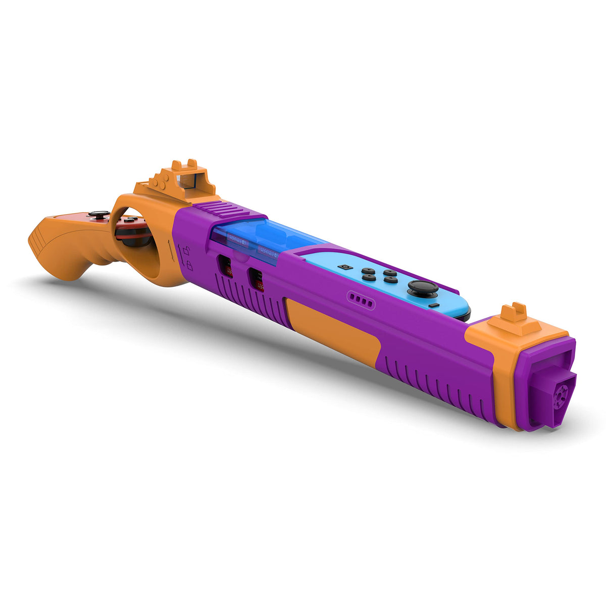 GH Joy con tool Controller for Nintendo Switch (OLED) Shooting Games Resident Evil Cabelas Sniper fine design Doom Hunting Simulator Wolfenstein Payday Joycon tool Grip Purple & Brown