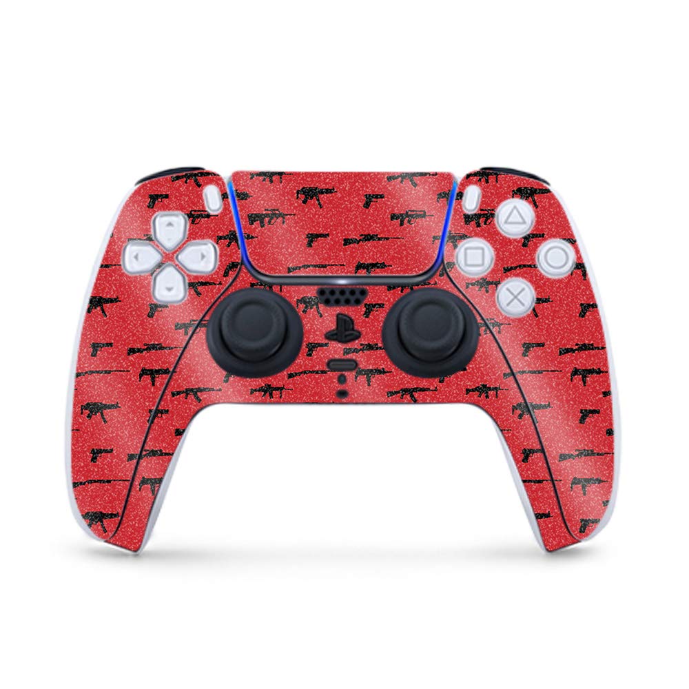 MightySkins Glossy Glitter Gaming Skin for PS5 / PlayStation 5 Controller - Guns | Durable High-Gloss Glitter Finish | Easy to Apply and Change Style | Made in The USA