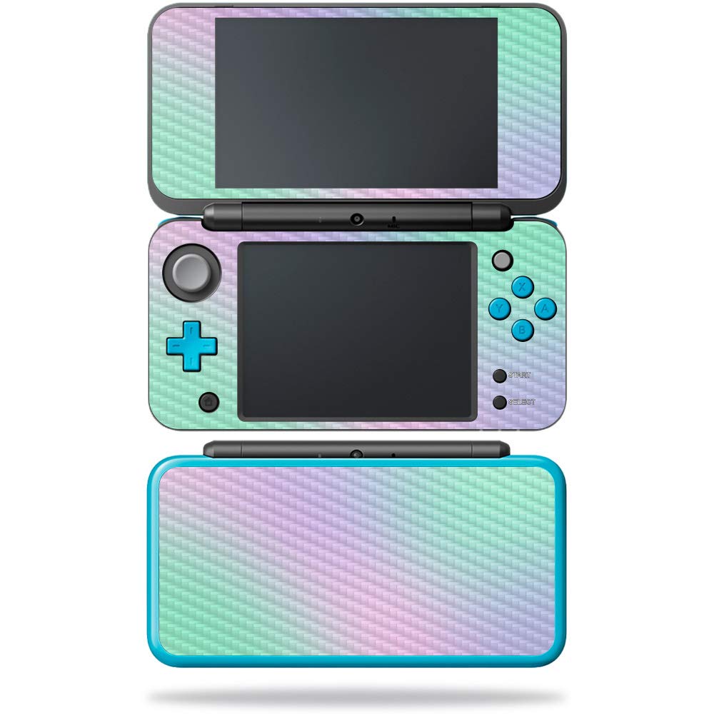 MightySkins Carbon Fiber Skin for Nintendo New 2DS XL - Sunflower DNA | Protective Durable Textured Carbon Fiber Finish | Easy to Apply Remove and Change Styles | Made in The USA