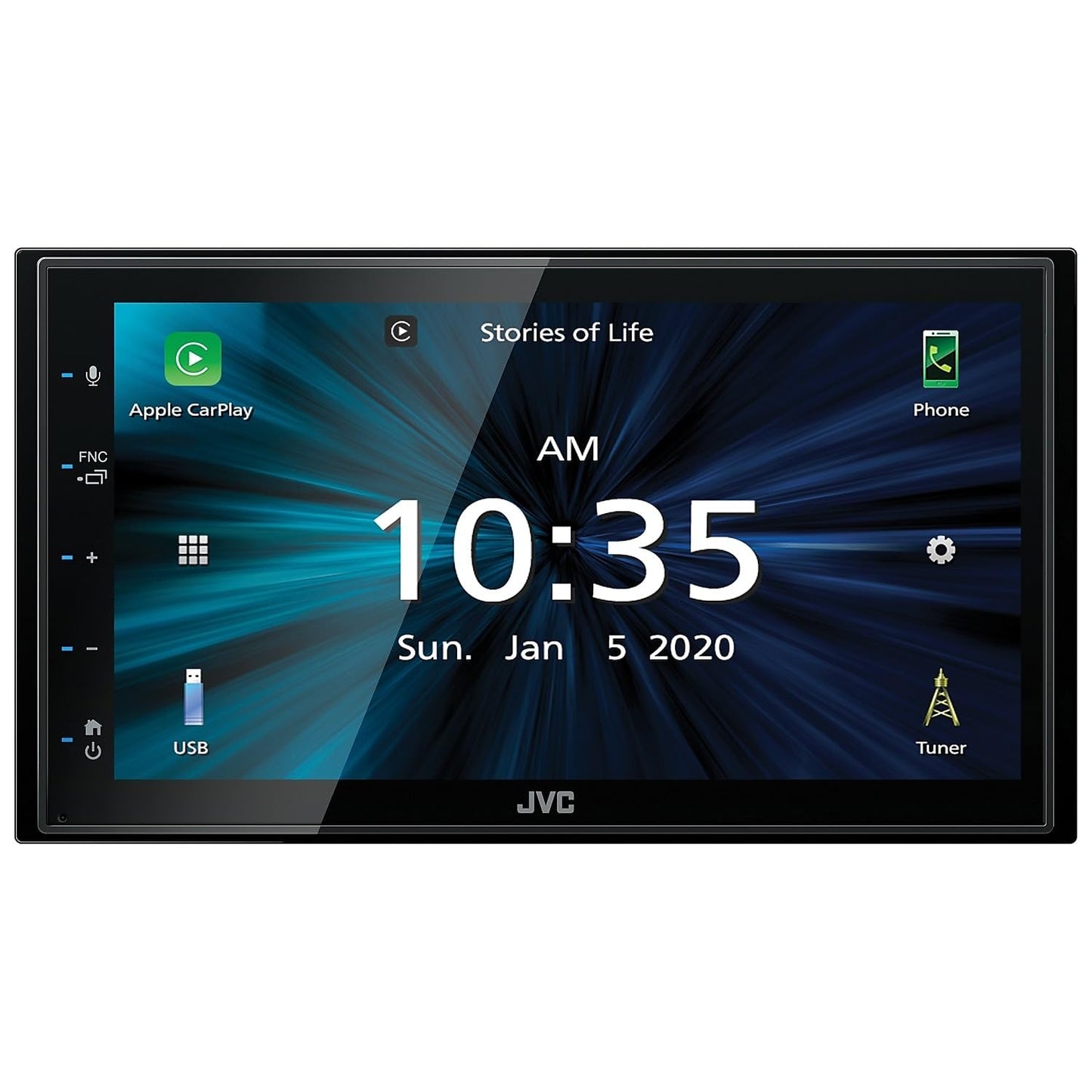 JVC KW-M56BT Apple CarPlay Android Auto Multimedia Player w/ 6.8 Capacitive Touchscreen, Bluetooth Audio and Hands Free Calling,