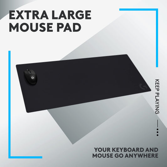 Logitech G840 XL Gaming Mouse Pad - Black, 0.12" Thin Rubber Base, Performance Surface, Model 943-000776