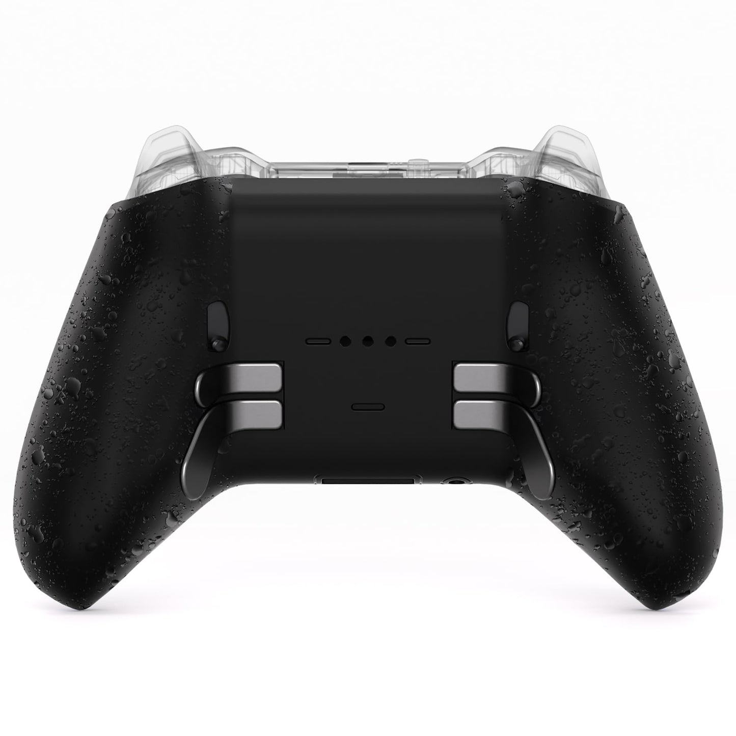 eXtremeRate Replacement Bottom Shell Case for Xbox fine design Series 2 Controller Textured Black Non-Slip Back Housing Shell 3D Splashing Cover for Xbox fine design Series 2 Core Wireless Controller Model 1797