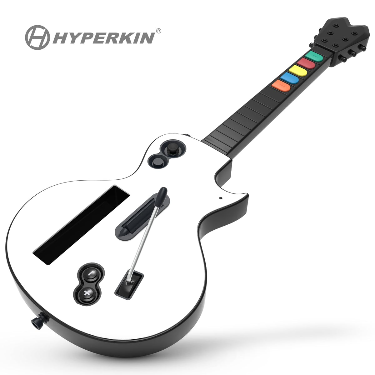 Hyperkin Hyper Stbeveragemer Wii Guitar Controller Wireless Game Guitar Compatible with Guitar Hero and Rock Band Games (excluding Rock Band 1) with Strap