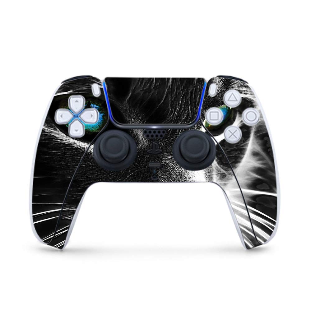 MightySkins Gaming Skin for PS5 / Playstation 5 Controller - Cat | Protective Viny wrap | Easy to Apply and Change Style | Made in The USA