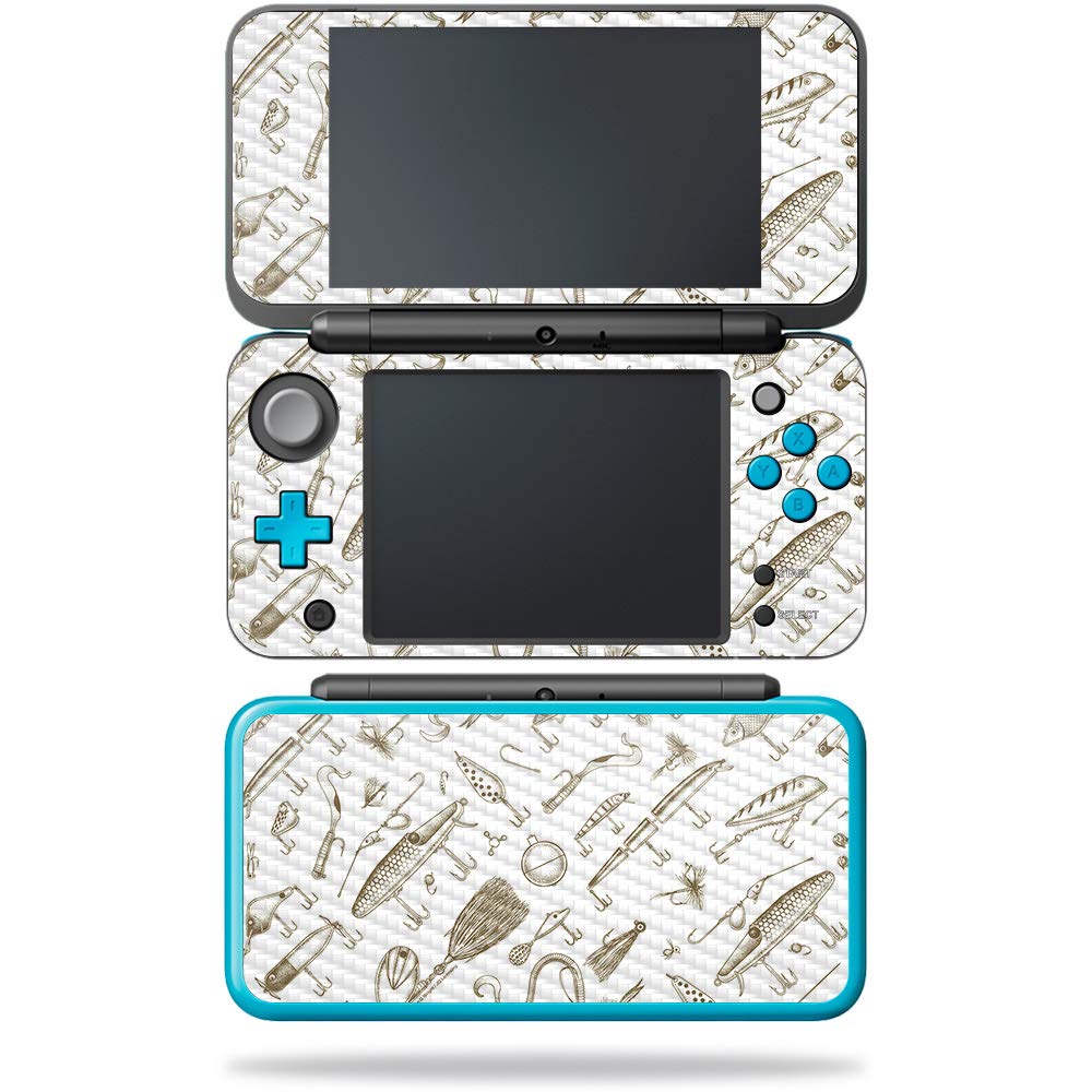 MightySkins Carbon Fiber Skin for Nintendo New 2DS XL - Retro Lures | Protective Durable Textured Carbon Fiber Finish | Easy to Apply Remove and Change Styles | Made in The USA