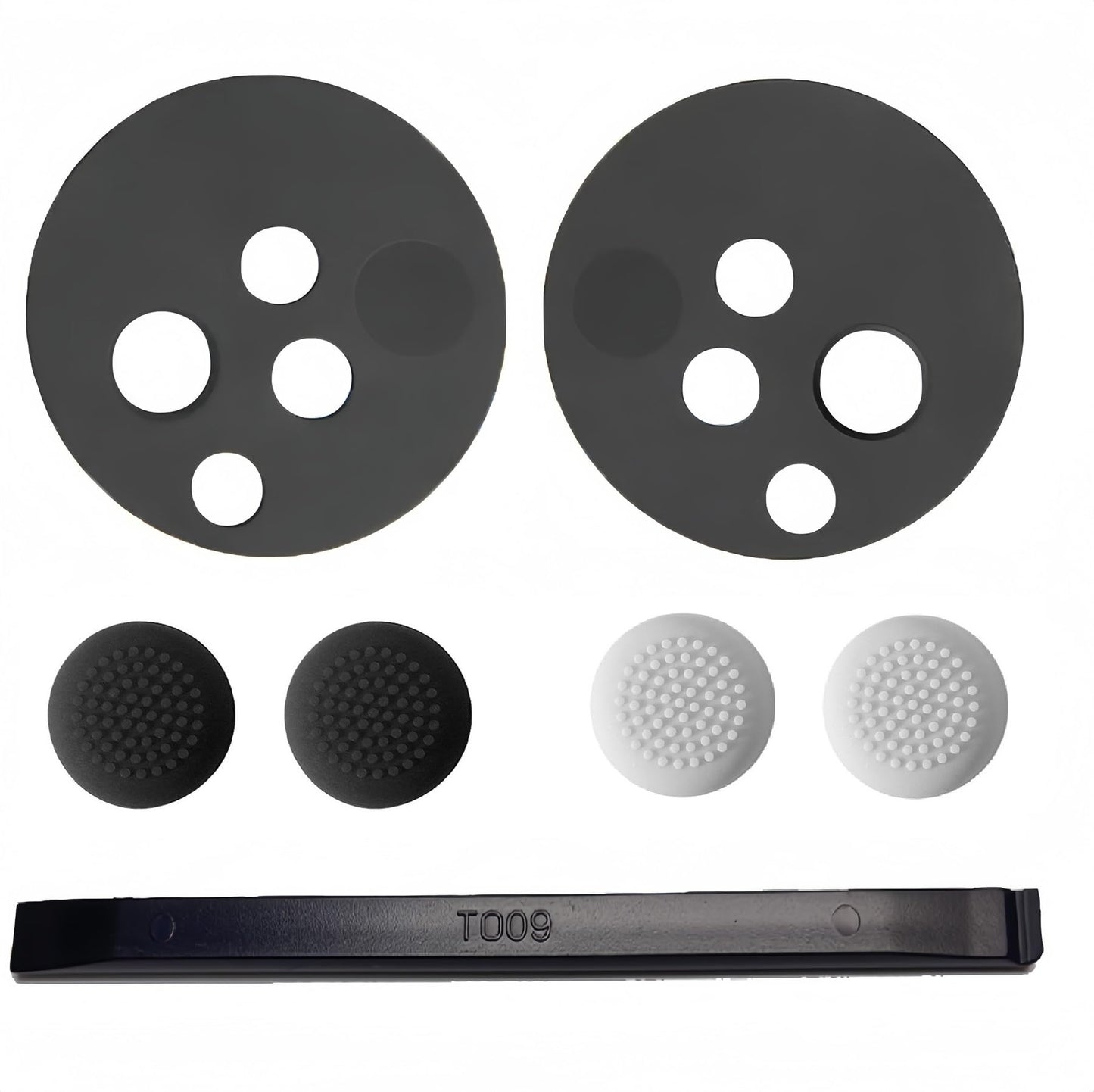 VicRole Black Controller Faceplate Cover for Meta Oculus Quest 2 VR Headset - Durable Replacement Disk Roundle Case with 2 Pairs