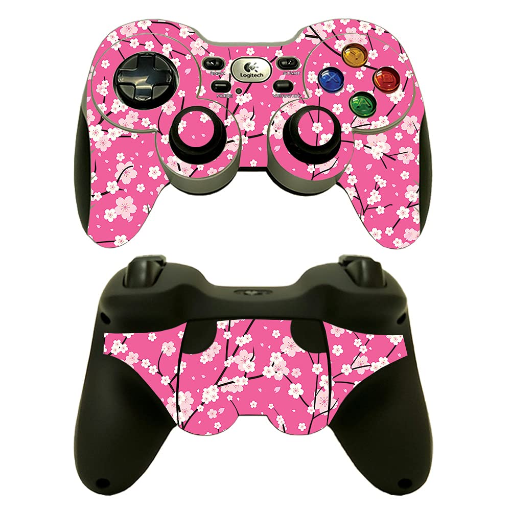 MightySkins Skin Compatible with Logitech Wireless Gamepad F710 - Sakura Pink | Protective Durable and Unique Vinyl Decal wrap Cover | Easy to Apply Remove and Change Styles | Made in The USA