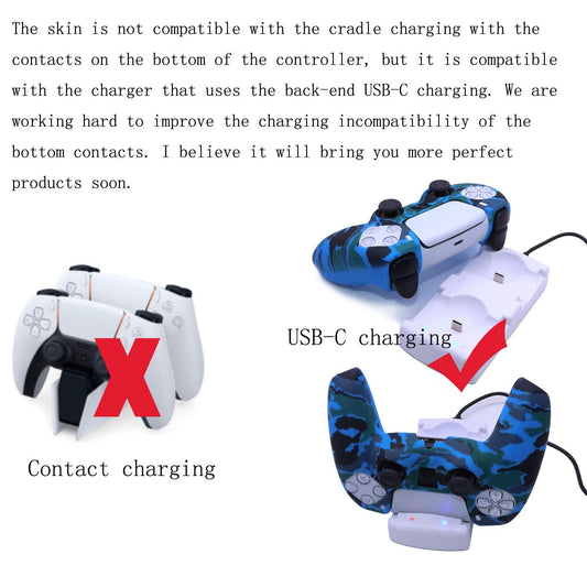 Sofunii Silicone PS5 Controller Skin Cover Case - Anti-Slip, Rainbow, Includes 8 Thumb Grip Caps, Fits Sony PlayStation 5, Model PS5-MD