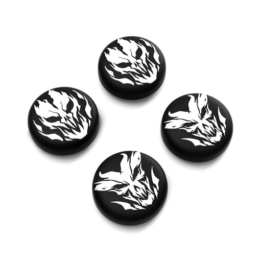 PlayVital Thumb Grip Caps for Steam Deck - Silicone Joystick Caps, Fire Demons Design, Model YFSDM002
