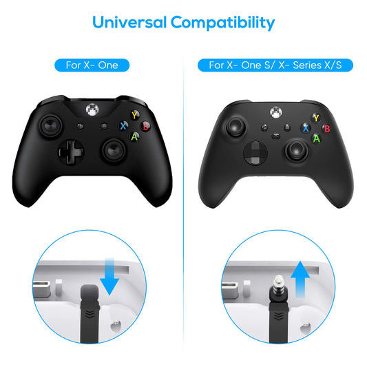 FYOUNG Mini QWERTY Controller Keyboard for Xbox Series X/S - 2.4GHz, White, with Audio/Headset Jack (Model TYX-586S)