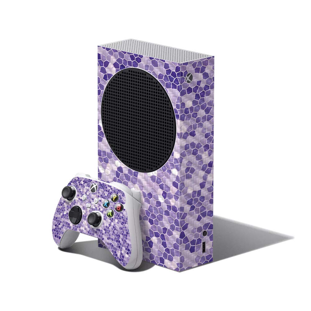 MIGHTY SKINS Carbon Fiber Skin Compatible with Xbox Series S Bundle - Stained Glass | Protective Durable Textured Carbon Fiber Finish | Easy to Apply | Made in The USA (CF-MIXBSERSCMB-Stained Glass)