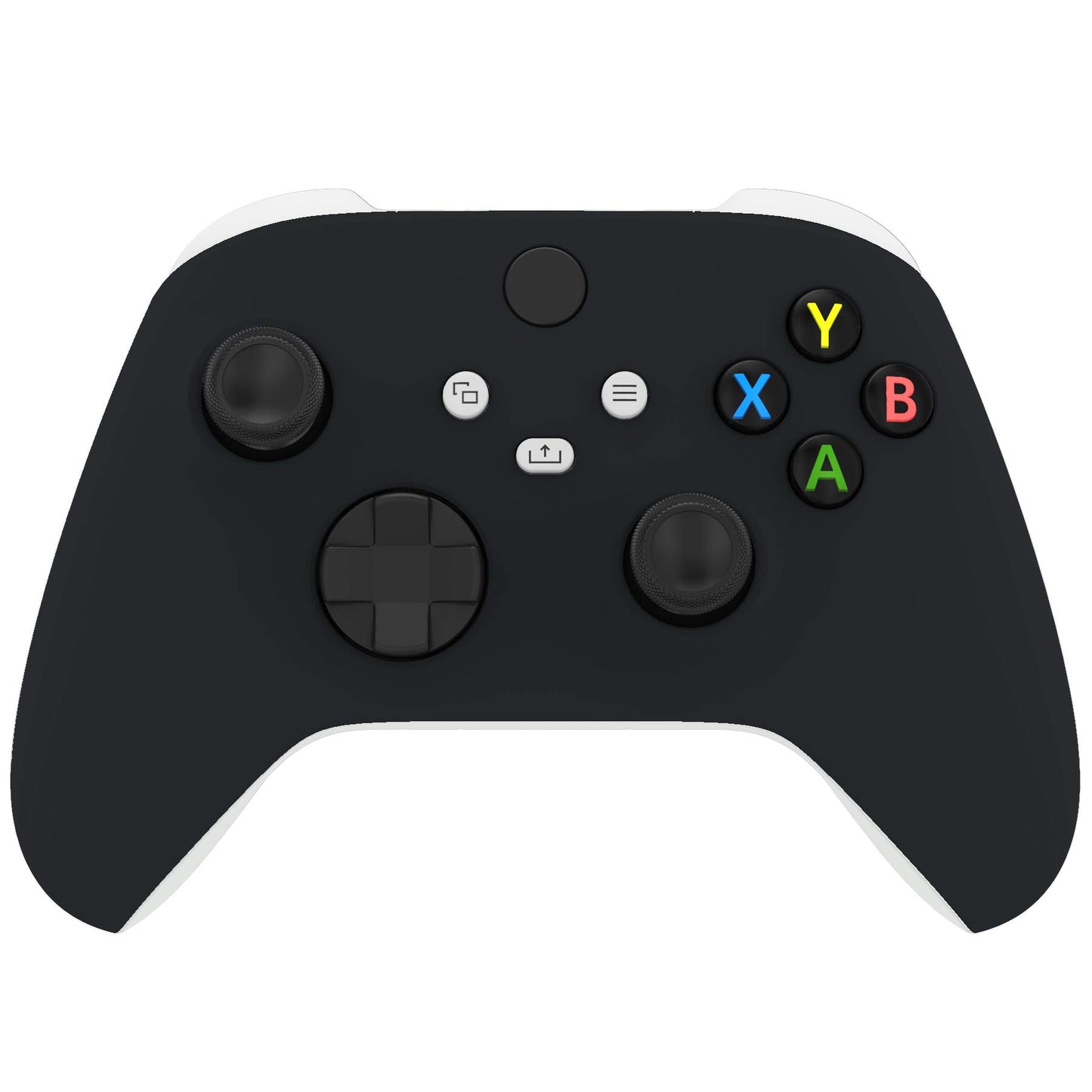 eXtremeRate Black Replacement Shell for Xbox Series X & S Controller - Personalized Upgrade - Soft Touch Grip Custom Cover Case
