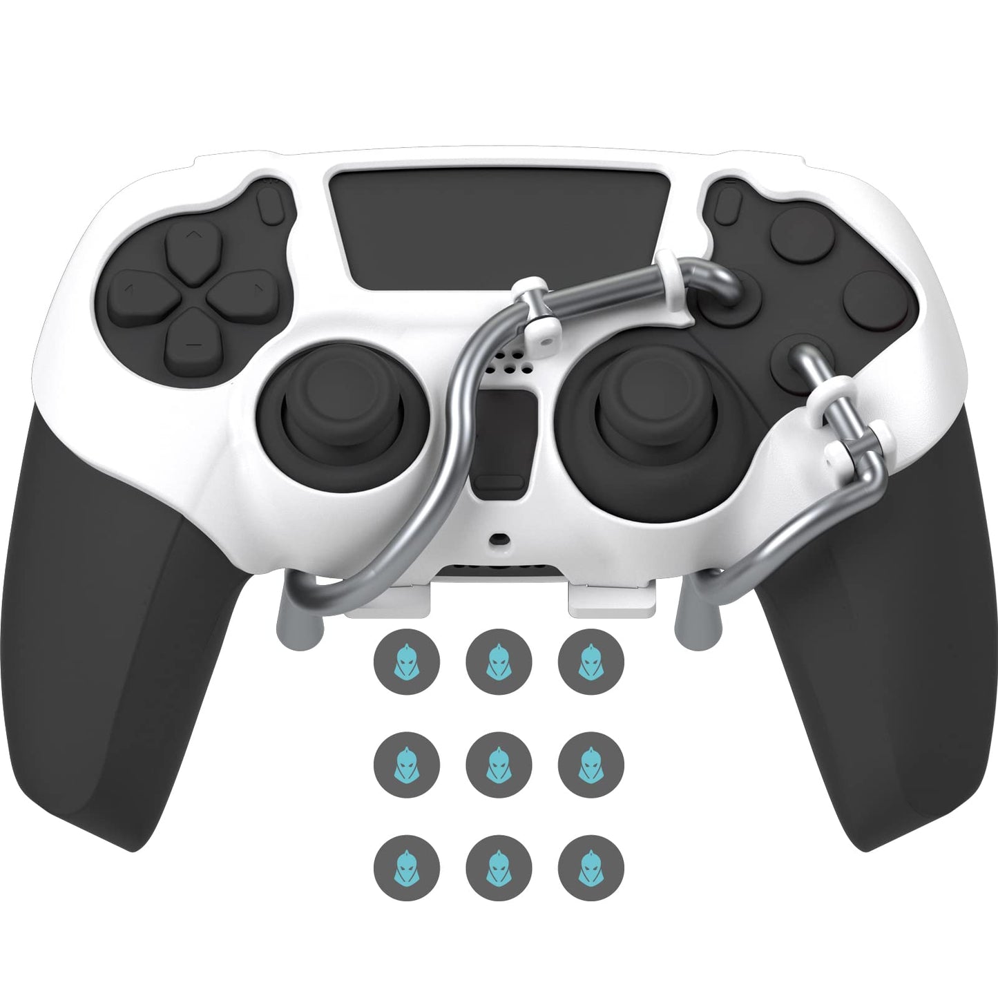 EXknight Leverback V2 Paddles Attachment Back Buttons Adapter for PS5 Controller | Fit with Thumb Grips (White)
