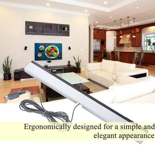143 Wii Sensor Bar - Original IR Signal Ray Wired Receiver with Stand for Nintendo Wii/WiiU, Model 143y7pagfwgh4