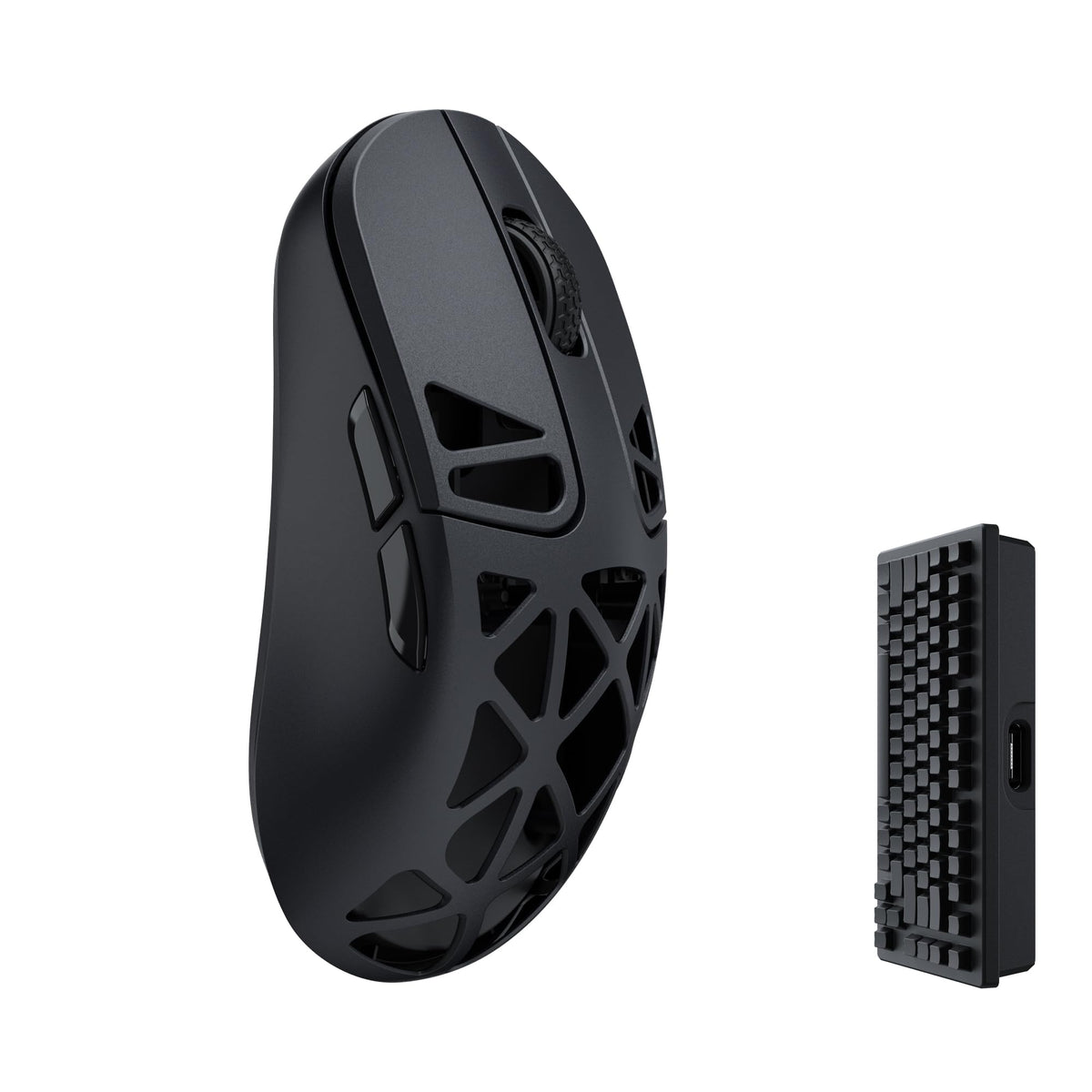 M3 Mini 4K Wireless Mouse Signature Edition 5.1/2.4 GHz/Wired Optical Mouse Ultra-Lightweight 55g Programmable PixArt 3395 Sensor with up to 26 000 DPI/ 650 IPS for Windows Mac Linux - Black